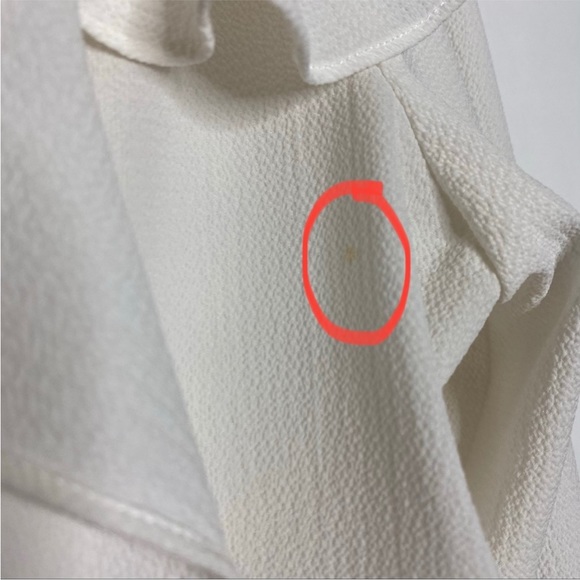 Veronica Beard Ruffle Shoulder Top Button Down 6 White - Picture 6 of 12